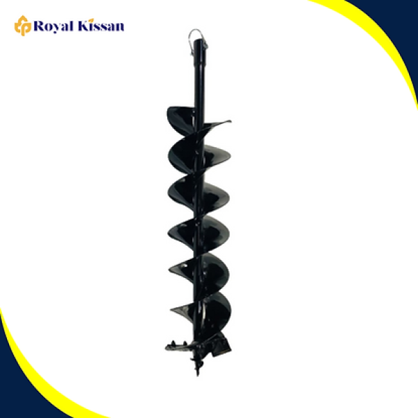 Royal Kissan Double Spiral Earth Auger Drill Bit – 6″ Diameter × 2.6 ft Depth